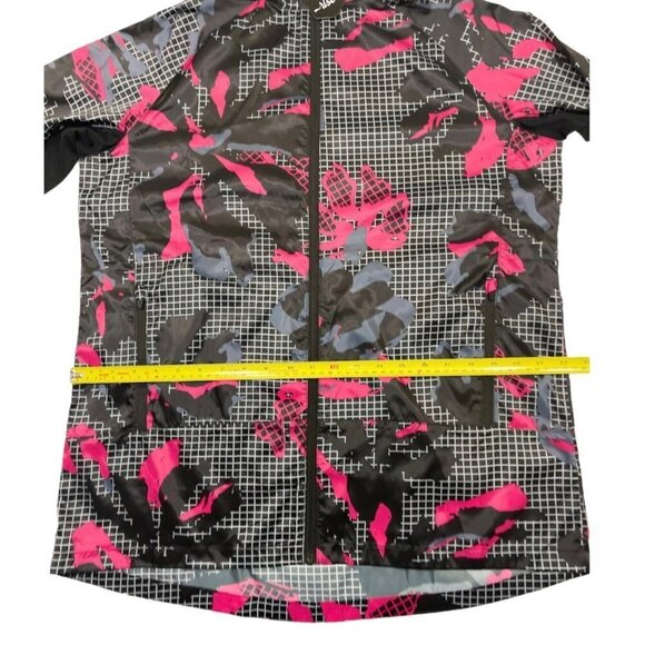 NWT Rise by LuLaRoe Determined Athletic Zip Jacket Medium Black Pink Hi-Low Vent - Picture 14 of 16